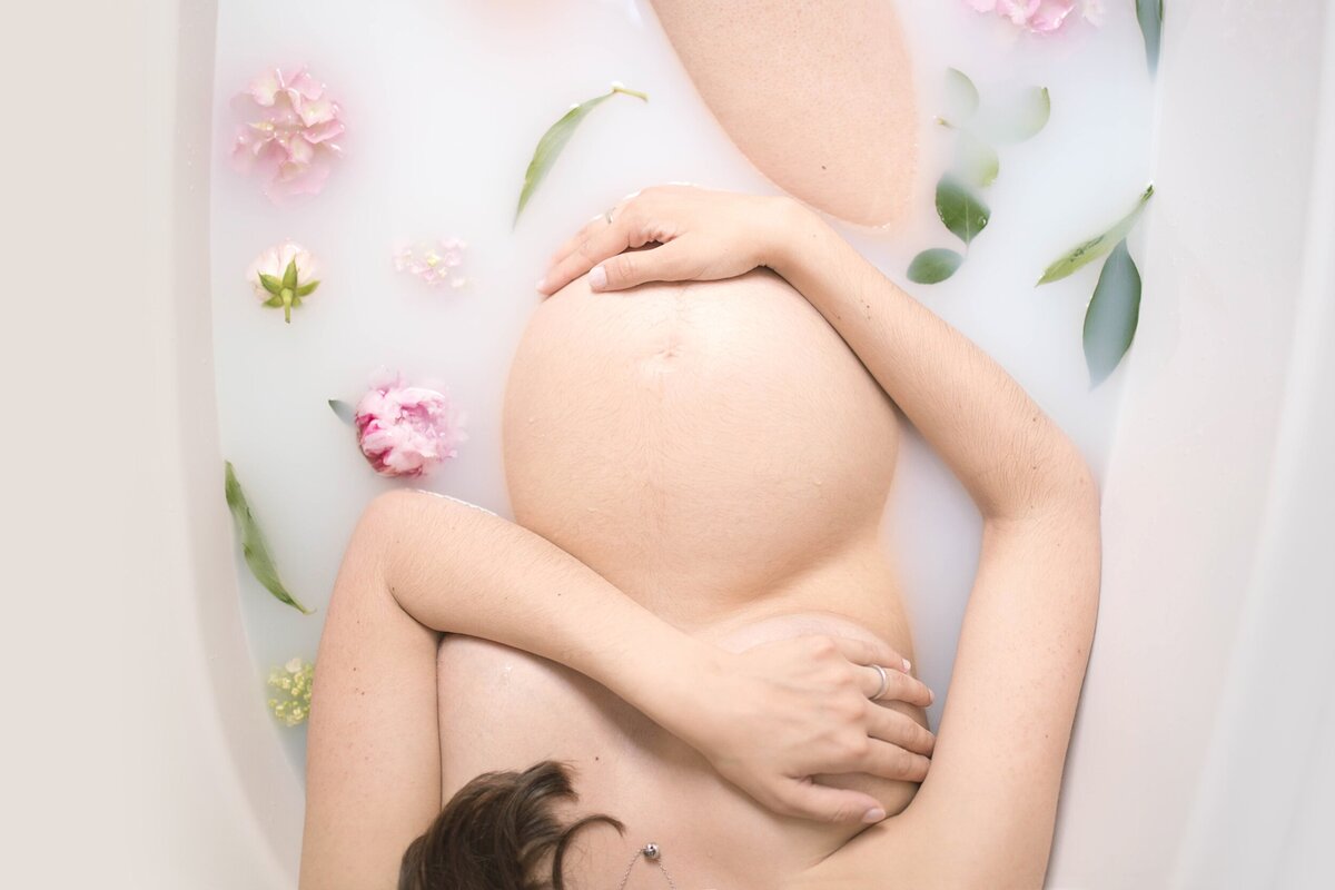séance bain de lait grossesse en studio à tours nord