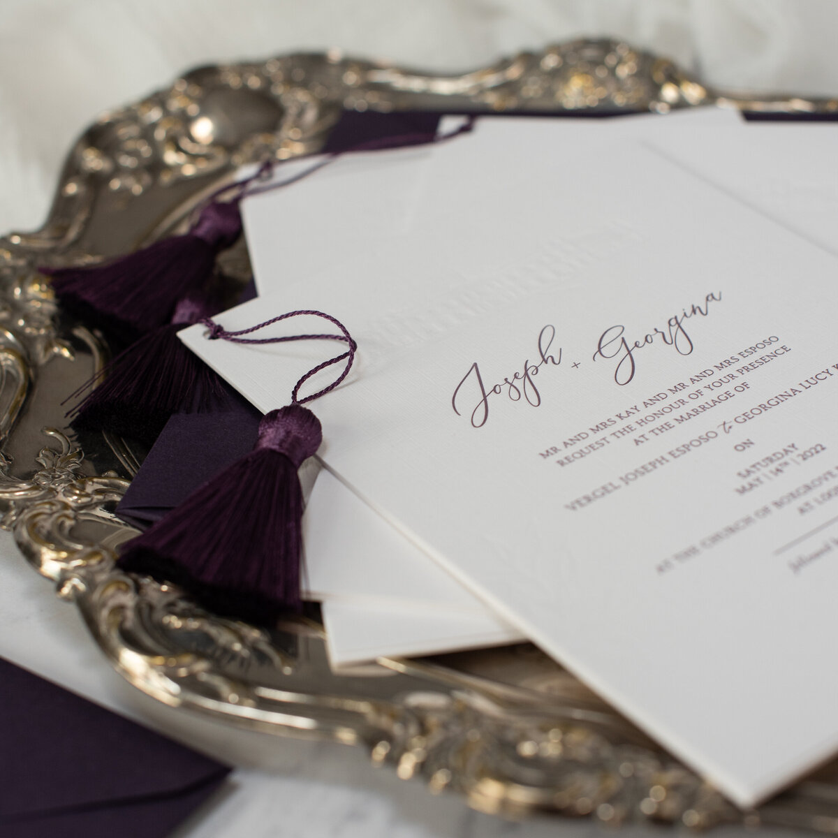 white-olive-design-studio-luxury-bespoke-letterpress-blind-deboss-tassel-wedding-invitation-design-purple-amethyst-3