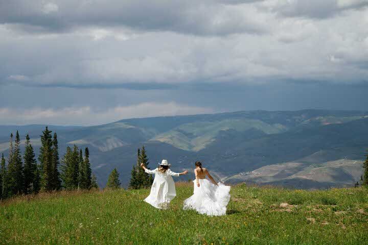 720 3a Two Brides Beaver Creek Colorado Mountain Wedding by GoBella.com @gobella 31