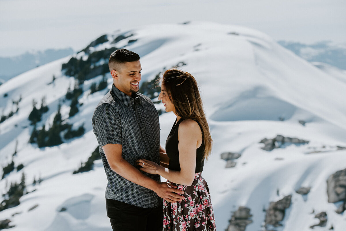 Mission BC helicopter mountain top proposal photographer