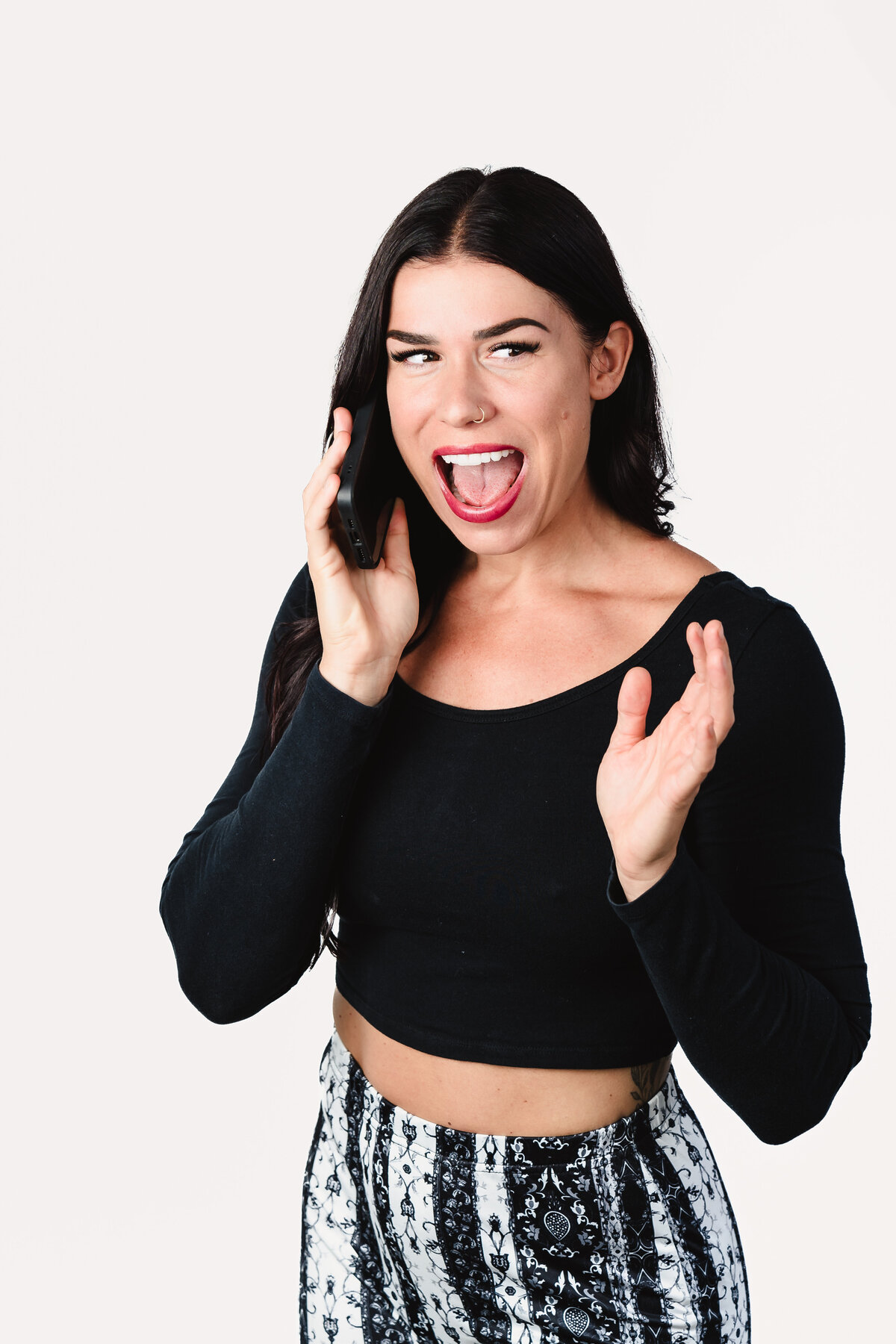 headshot of a woman  on a call
