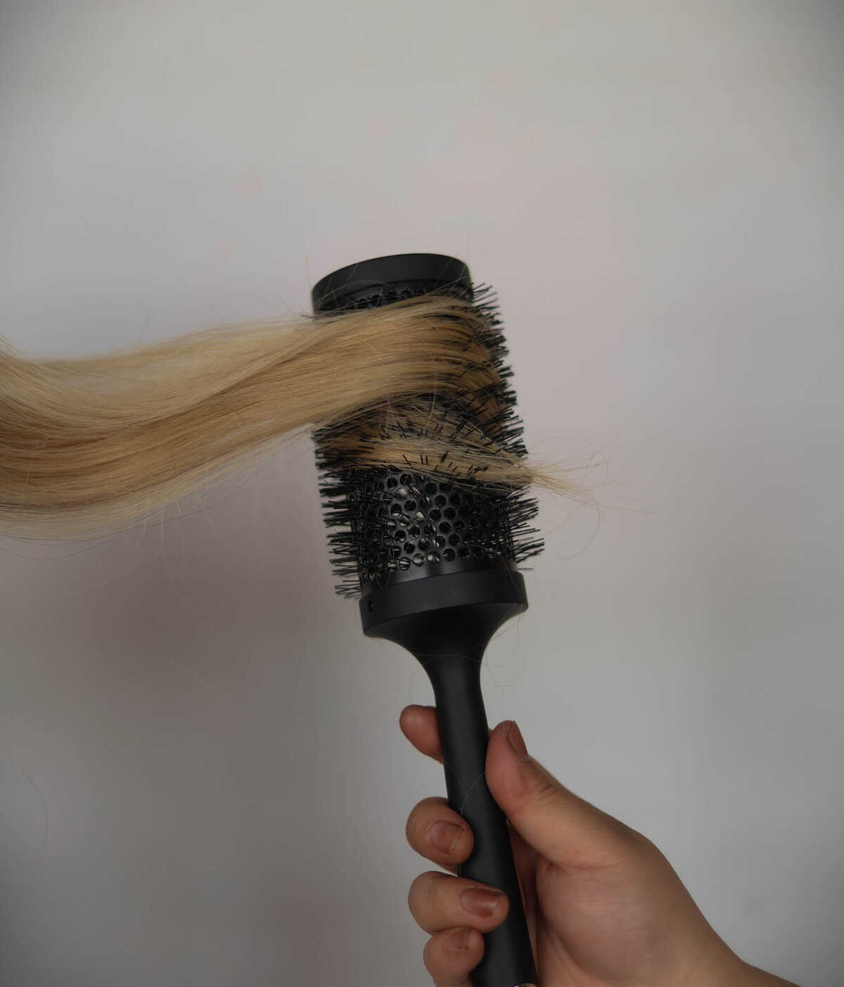 hair wrapped around hairbrush