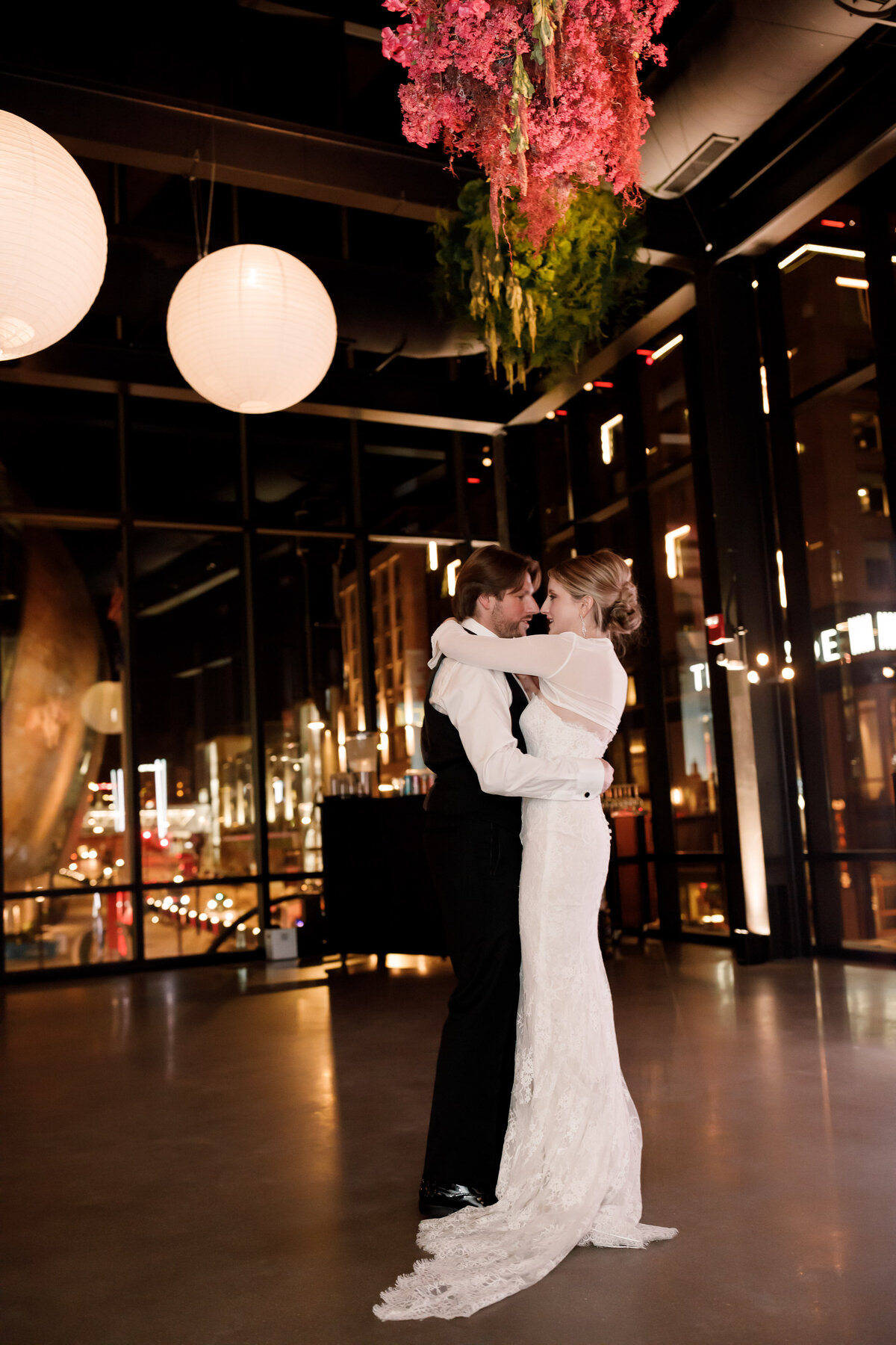 bold color block wedding gather at deer district milwaukee -96