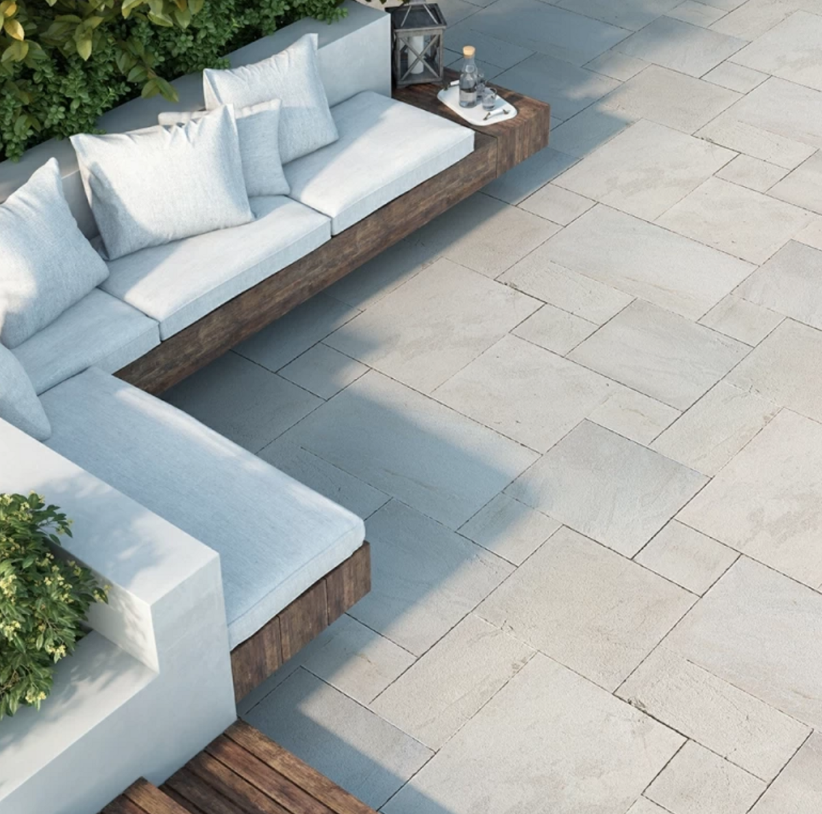 Limestone patio tile