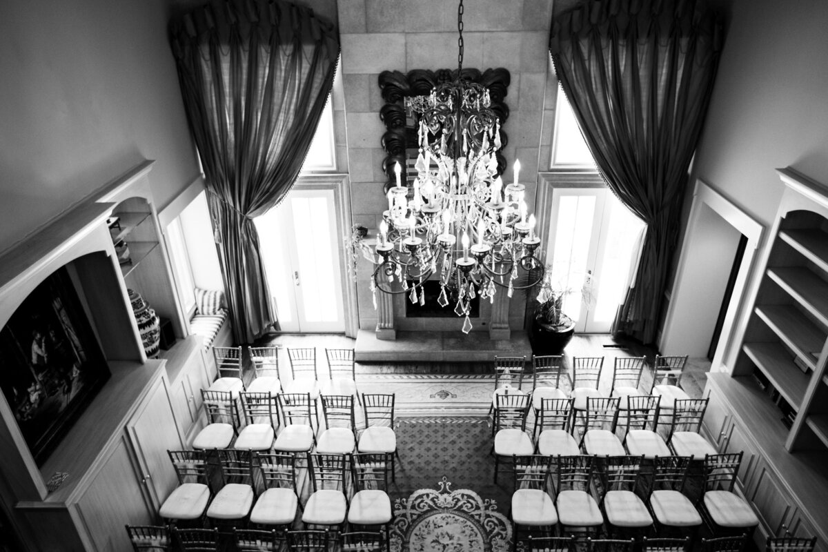 Atlanta-Editorial-Wedding-Photographer-Ceremony-Chandelier-Setup