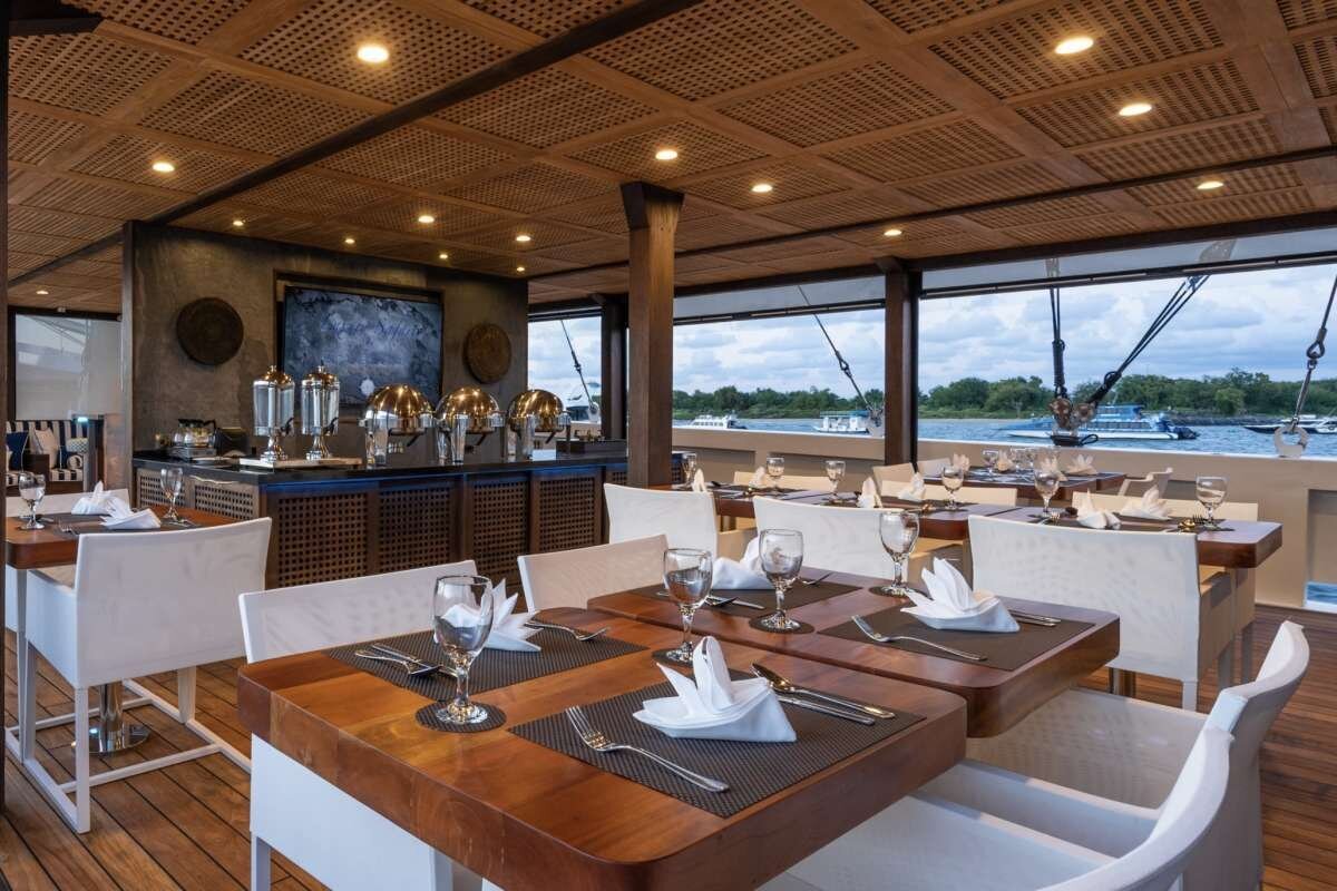 Zen Scubaspa Luxury Liveaboard Raja Ampat Dining Area