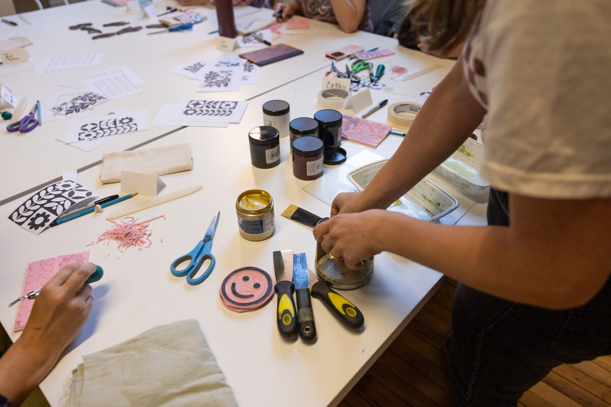 Relief-Printmaking -On-fabric-workshop-small-deeds-studio-2