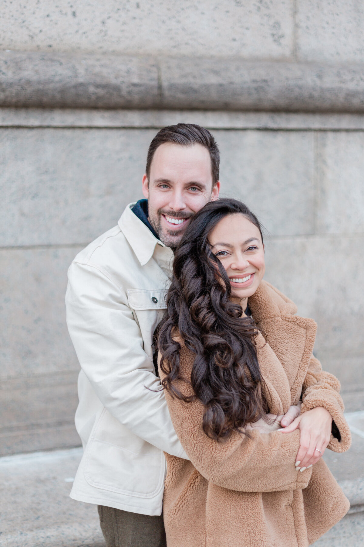 Winter engagement shoot in Boston