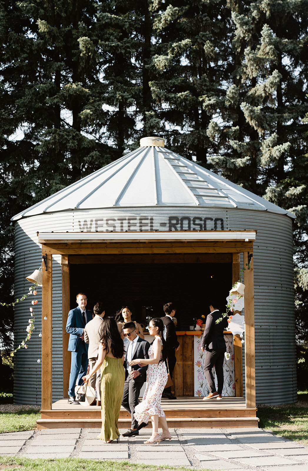 Rustic Wedding Bar at River's Edge in Devon Alberta, find Alberta wedding venues  on the Brontë Bride Vendor Guide