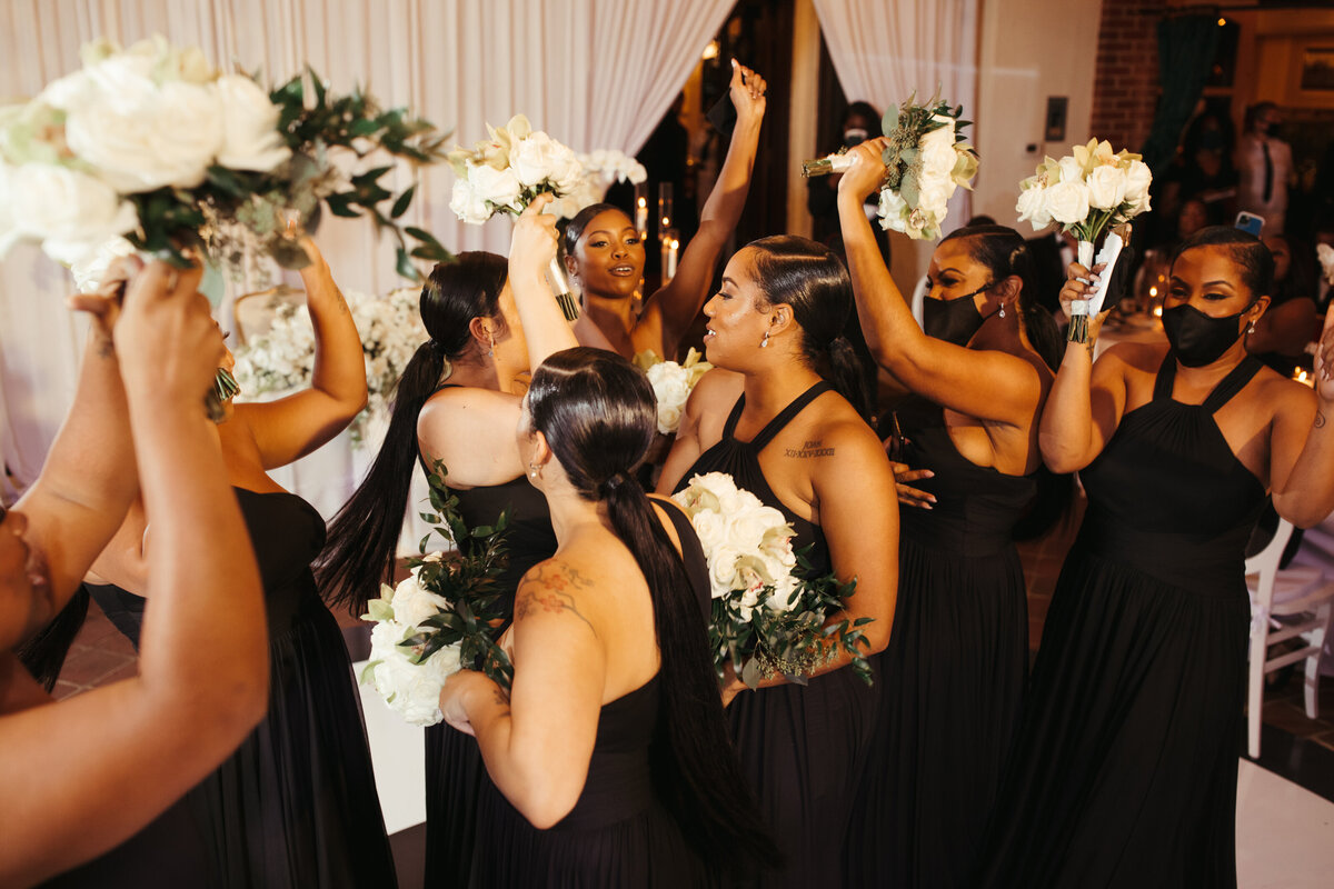 DC-Wedding-Planner-SG3-Events-Elegant Black-Tie-Wedding-in-Baltimore-Maryland - Black-Bridesmaids-Dresses-2
