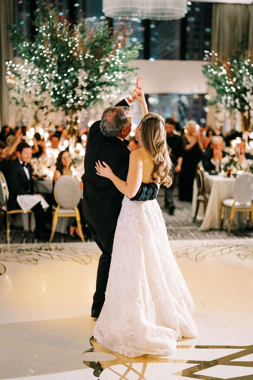 Bride dancing with her father. 
