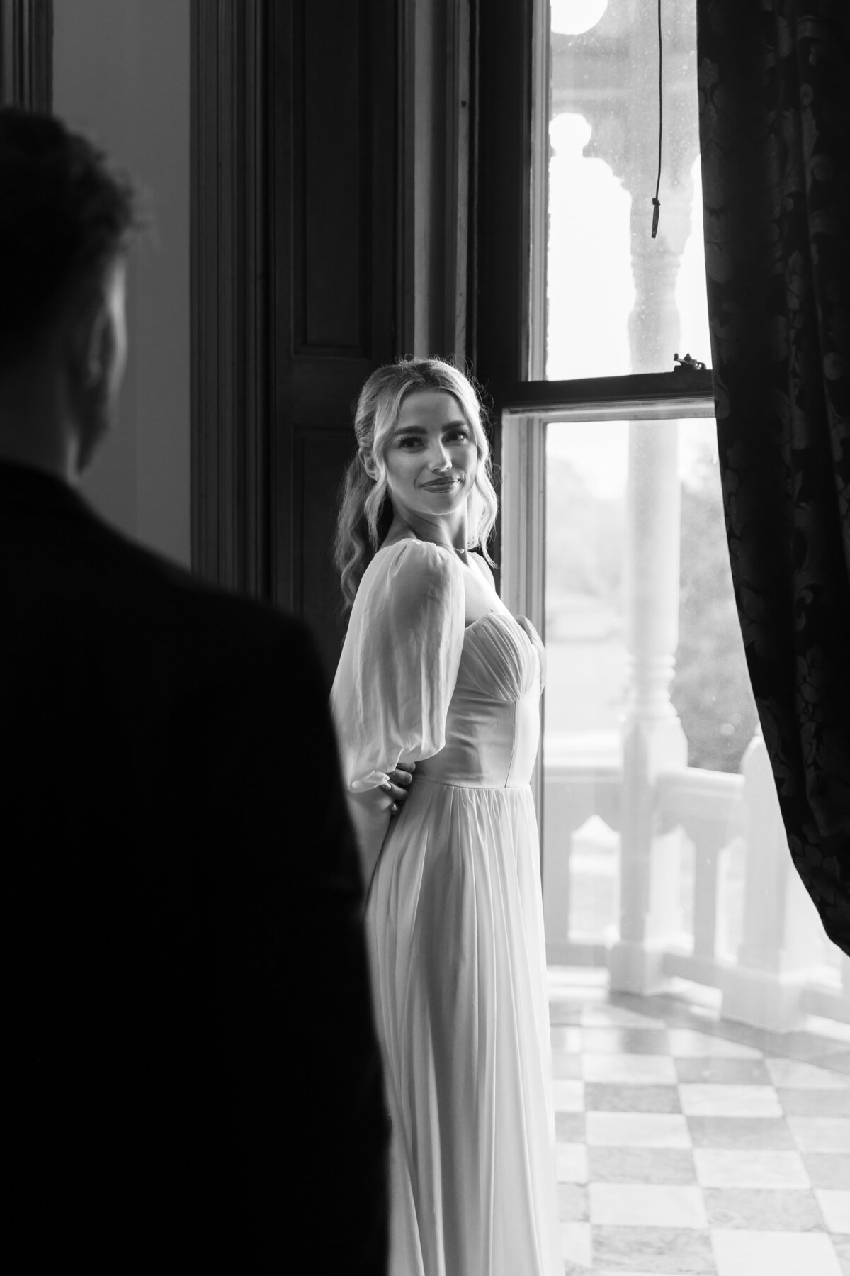 Bride and groom sharing a quiet moment during their couple's photos at their wedding venue in Kentucky, captured by Abby Dutra Photography.