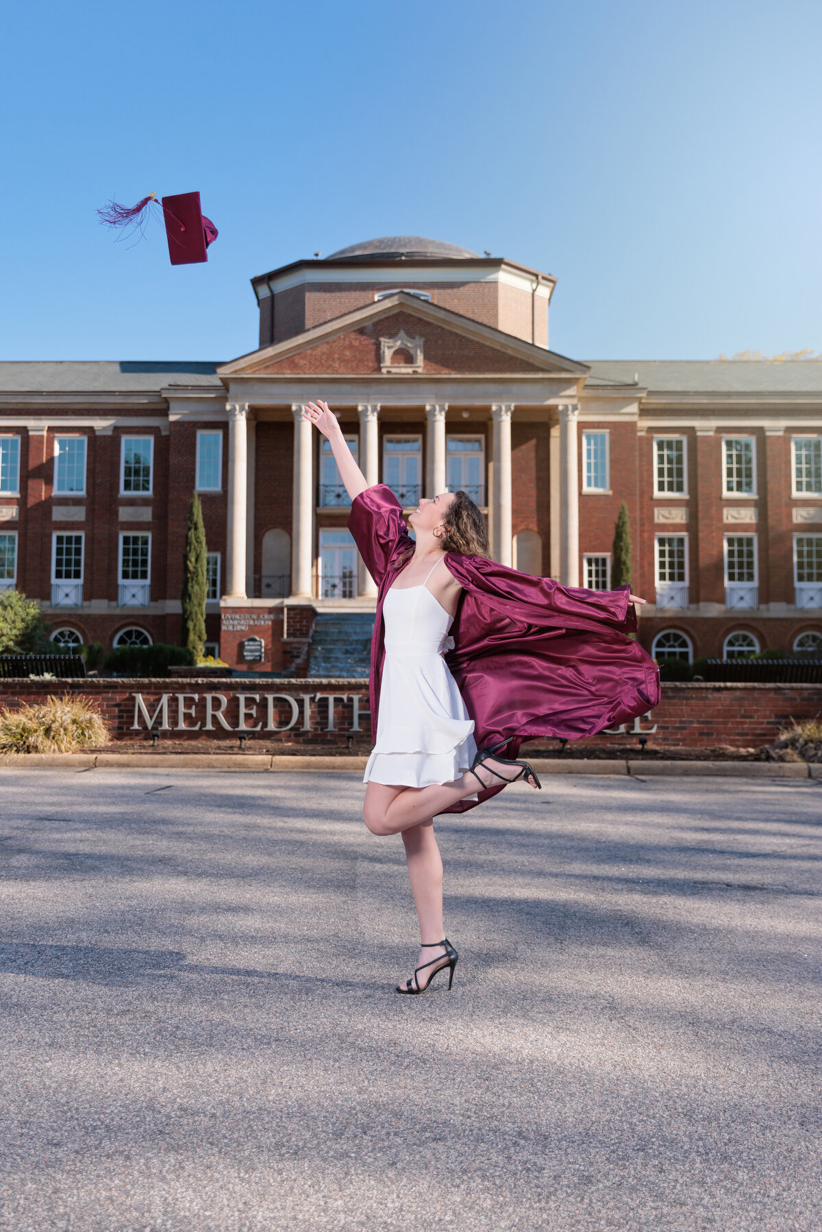 Cap and Gown Meredith College Pictures in Raleigh NC