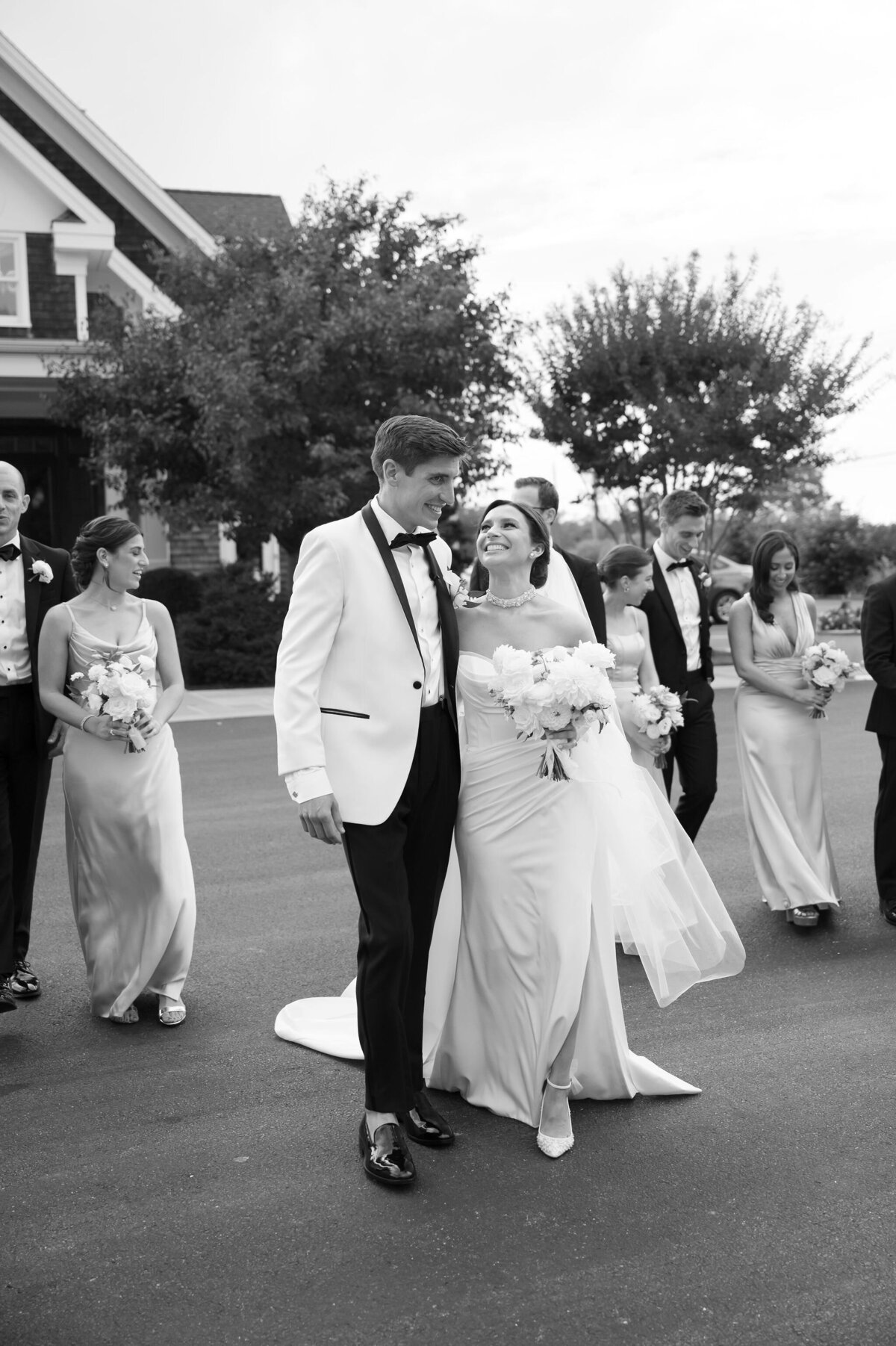 Candid Wedding Party Portrait by Lisa Blanche Photography