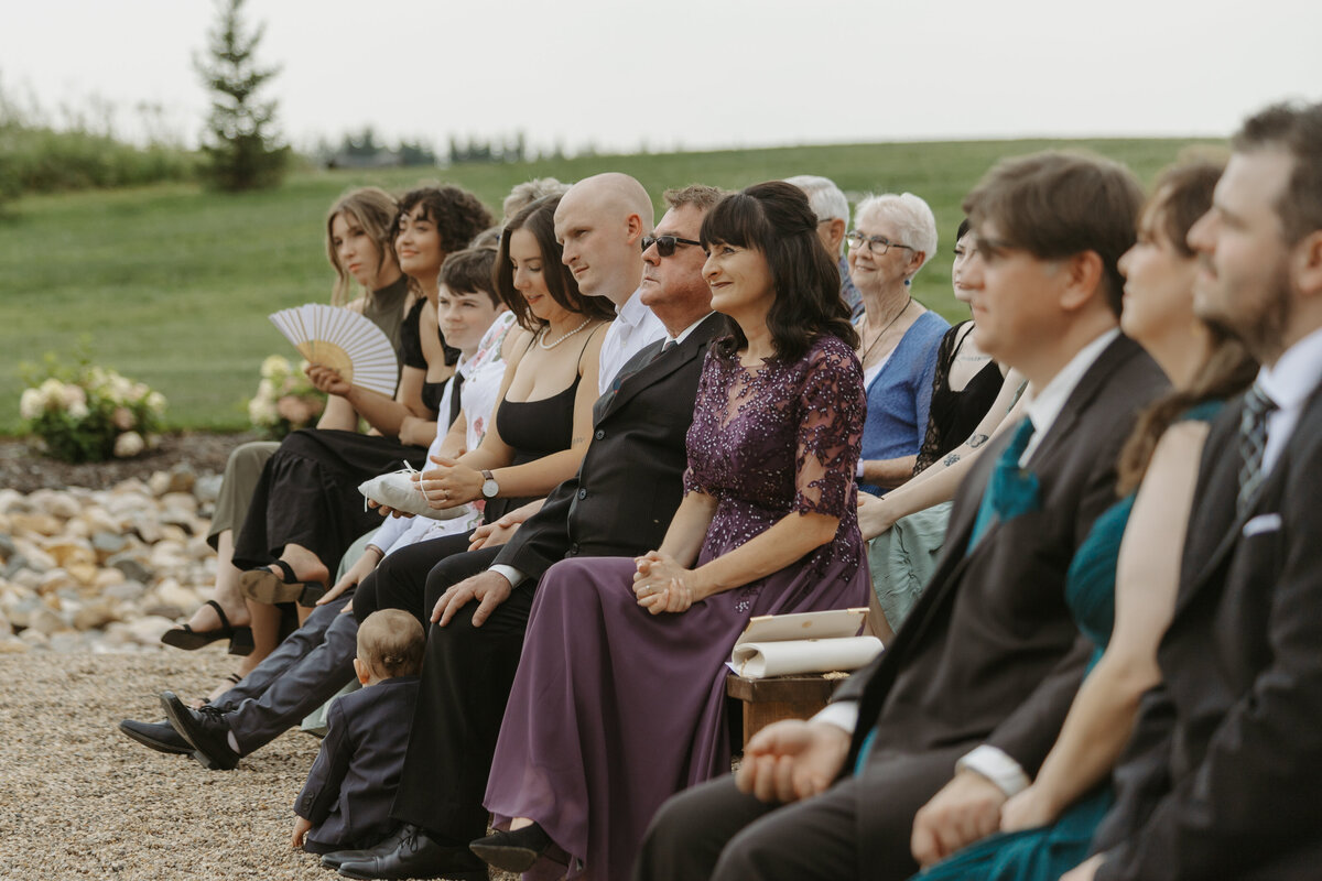 family watching ceremony at albert venue