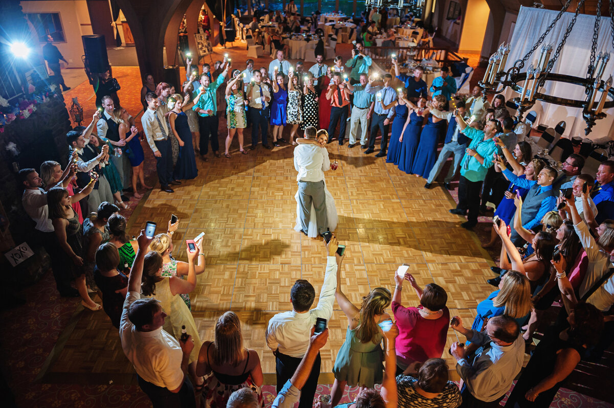 Bride and groom final dance during reception at Peek'n Peak Resort.