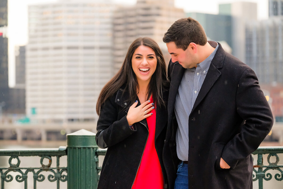 surprise marriage proposal engagement happy couple