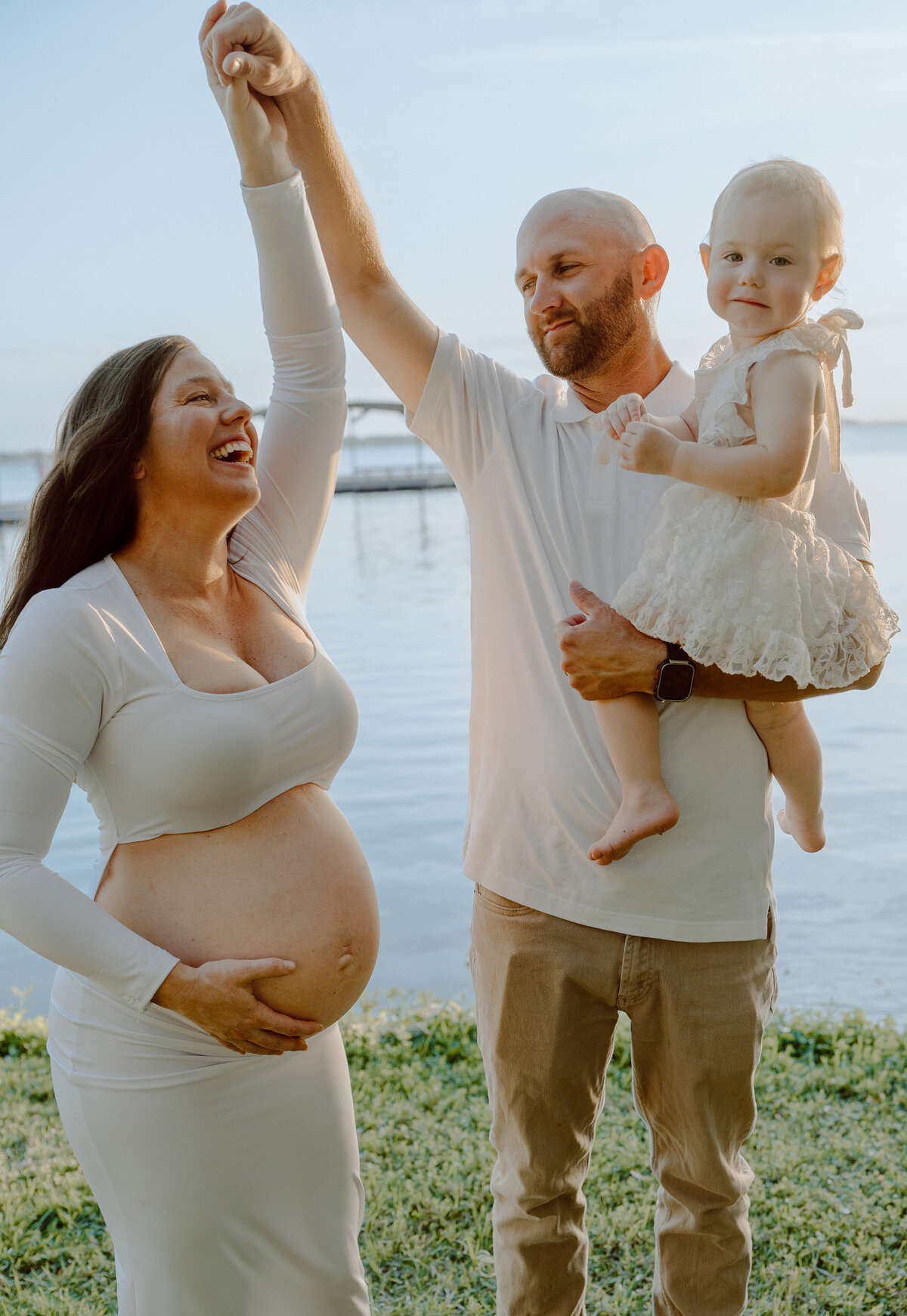 beach maternity sunset