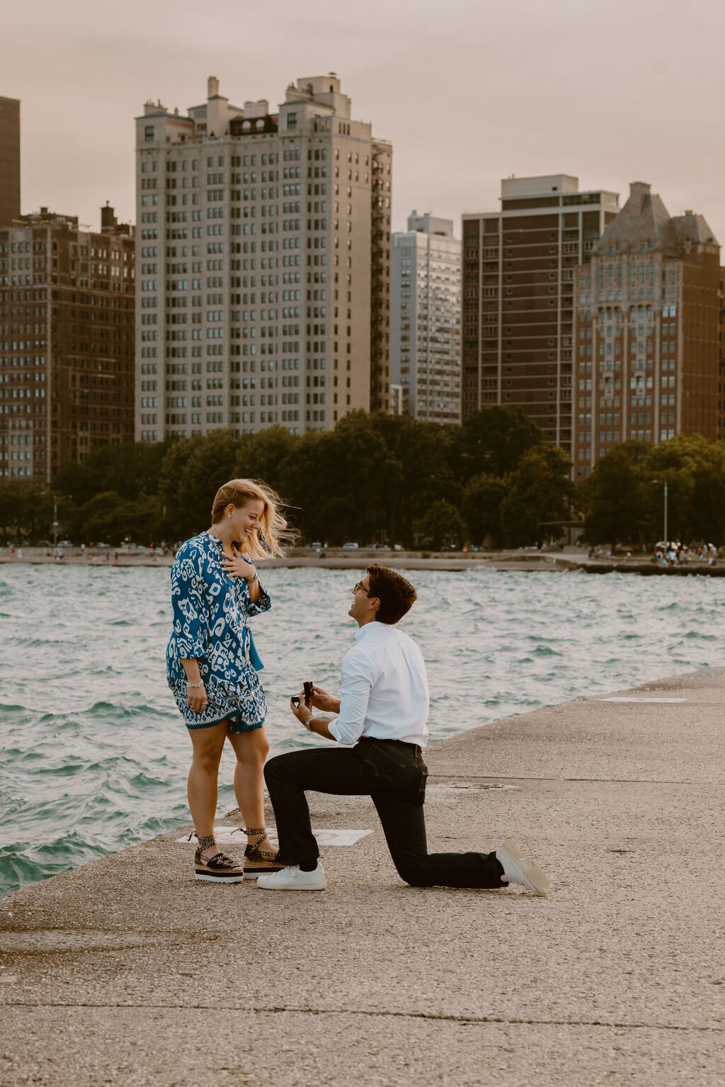 Surprise Proposal in Chicago Wedding Photography