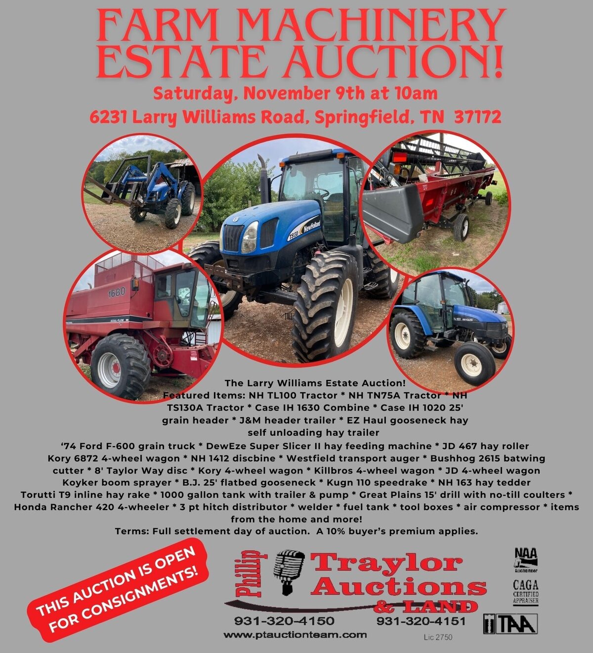 Larry Williams Estate Auction 2024 (5 x 5.5 in)