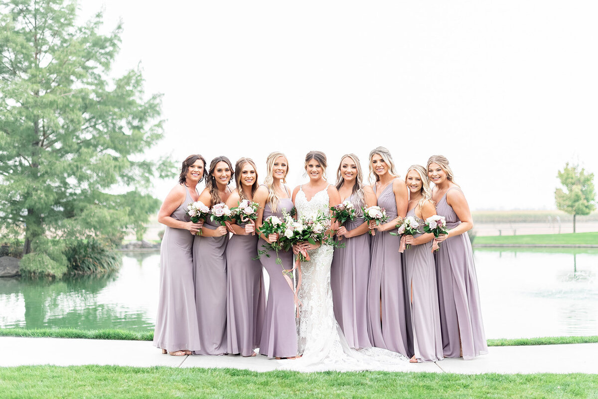 Lilac bridesmaids dresses Light and airy wedding photography by the Best Boise Wedding Photographers