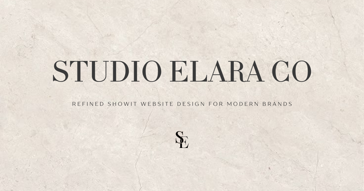 Showit Website Designer for Creatives | Studio Elara Co