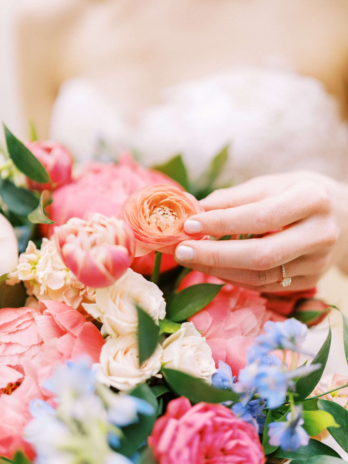 Vibrant colorful bridal bouquet