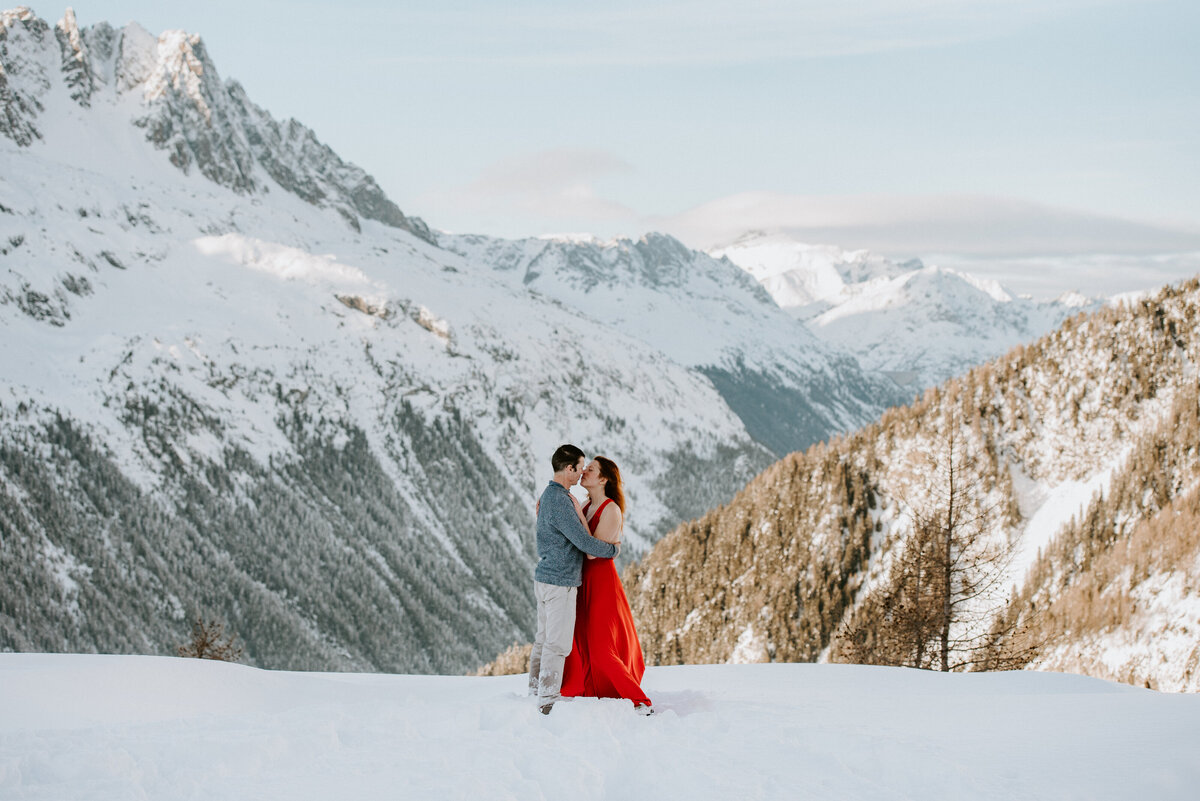 Vow renewal in Chamonix in winter