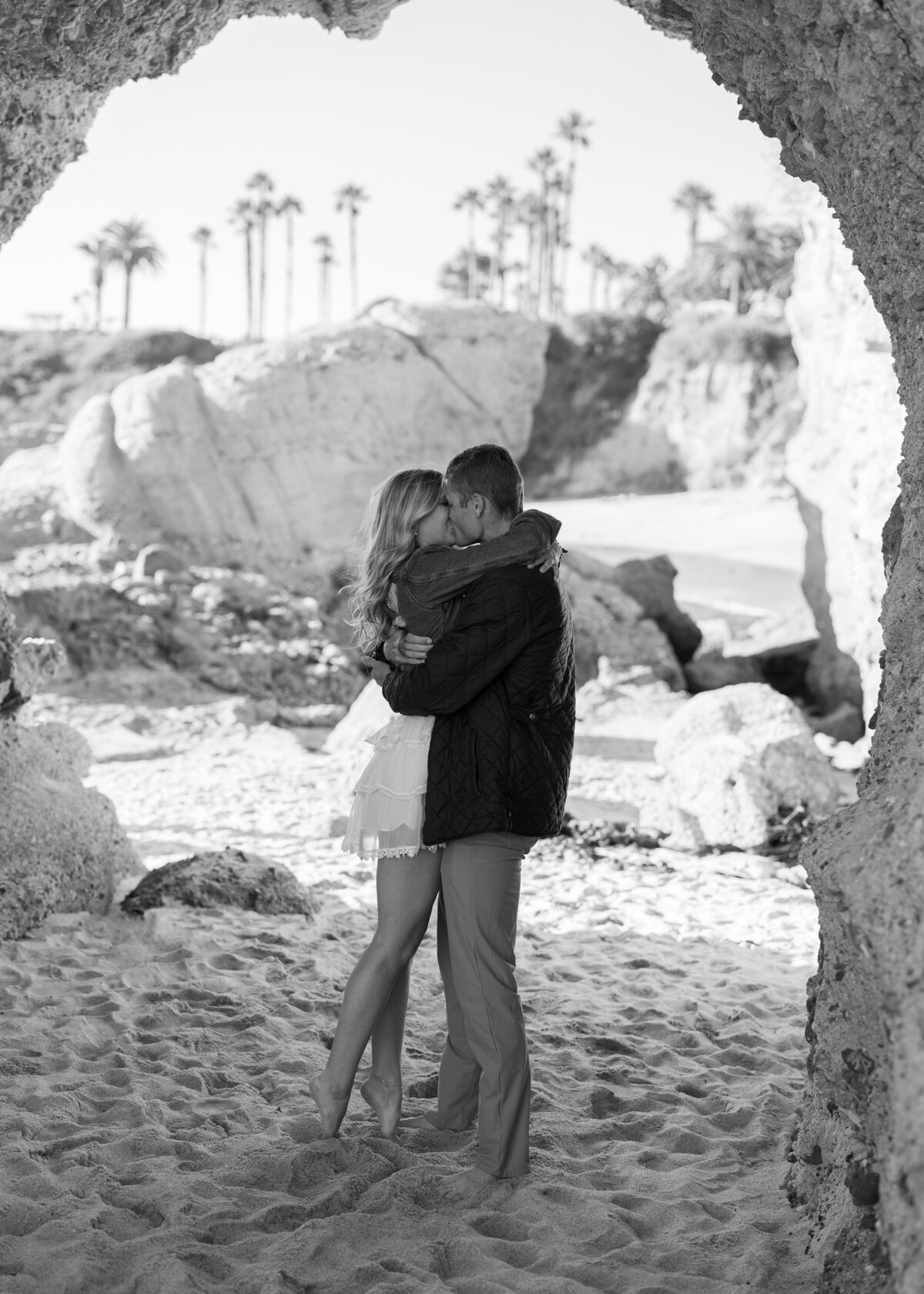 romantic beach proposal