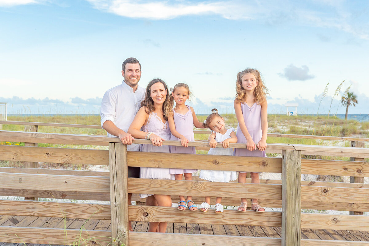 Family Photo taken during a photo session in gulf shores
