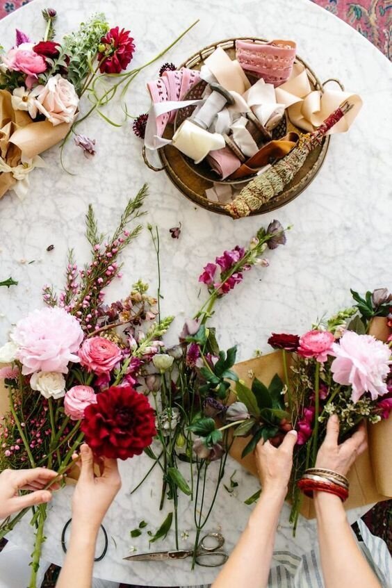 bouquet making, workshop, activity, flower bar, norcal 