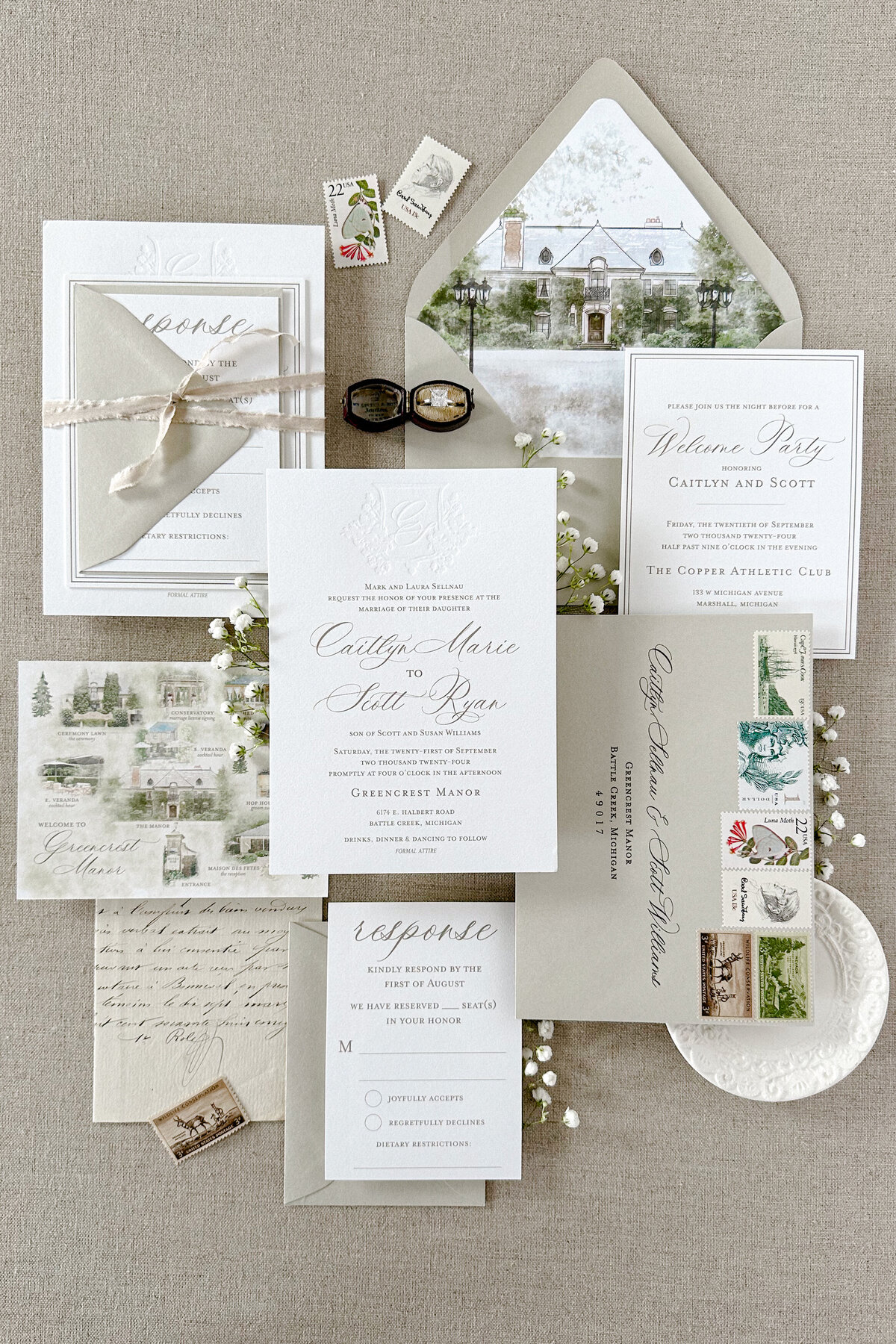 Watercolor-Michigan-Estate-Custom-Wedding-Stationery