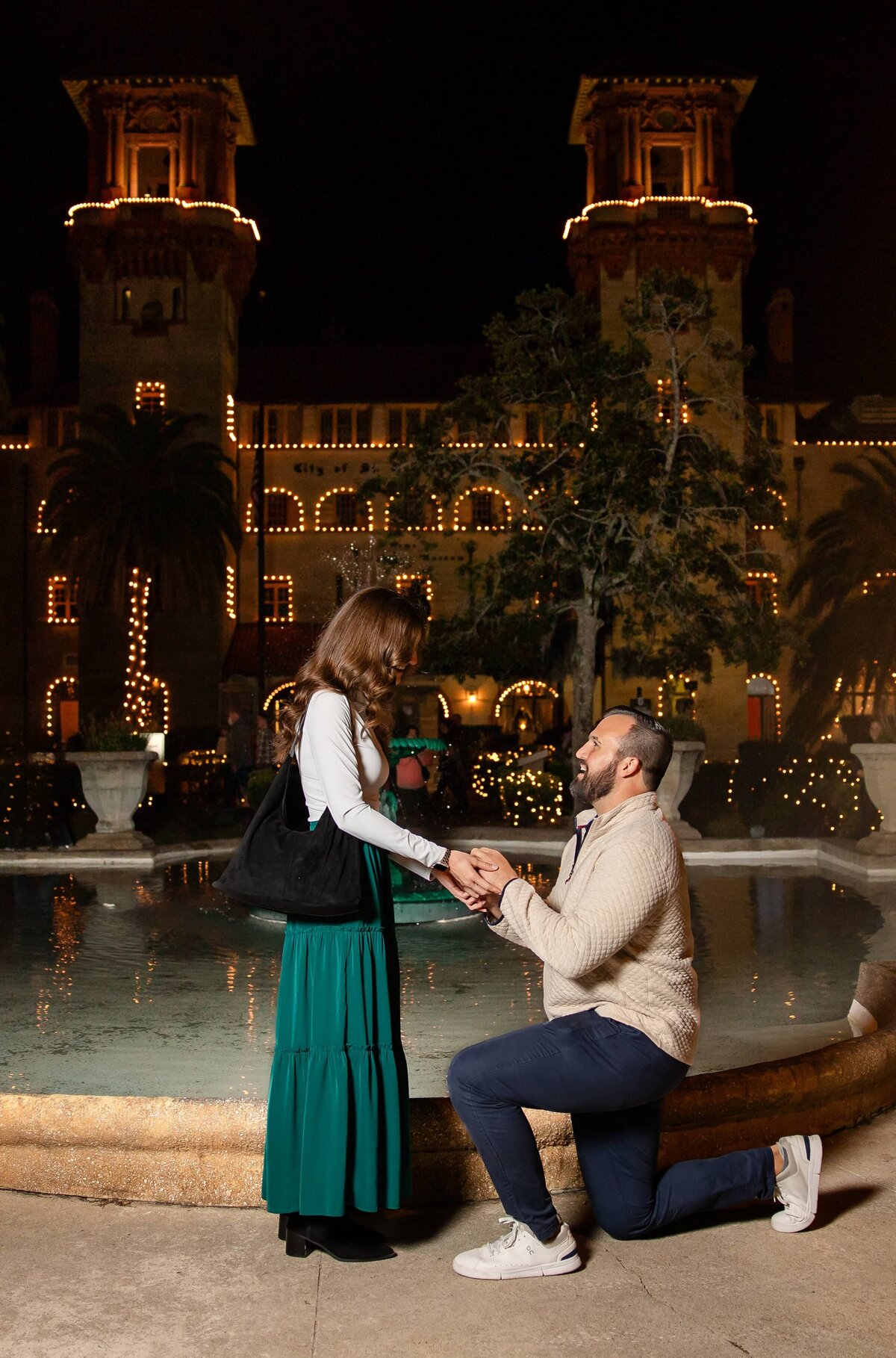 Nights of Lights Proposal in St Augustine | Phavy Photography