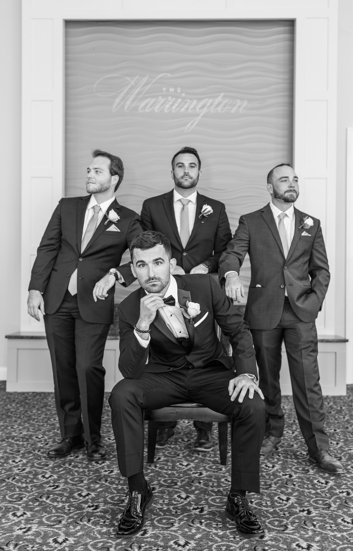 groomsman posing for photo in Philly PA