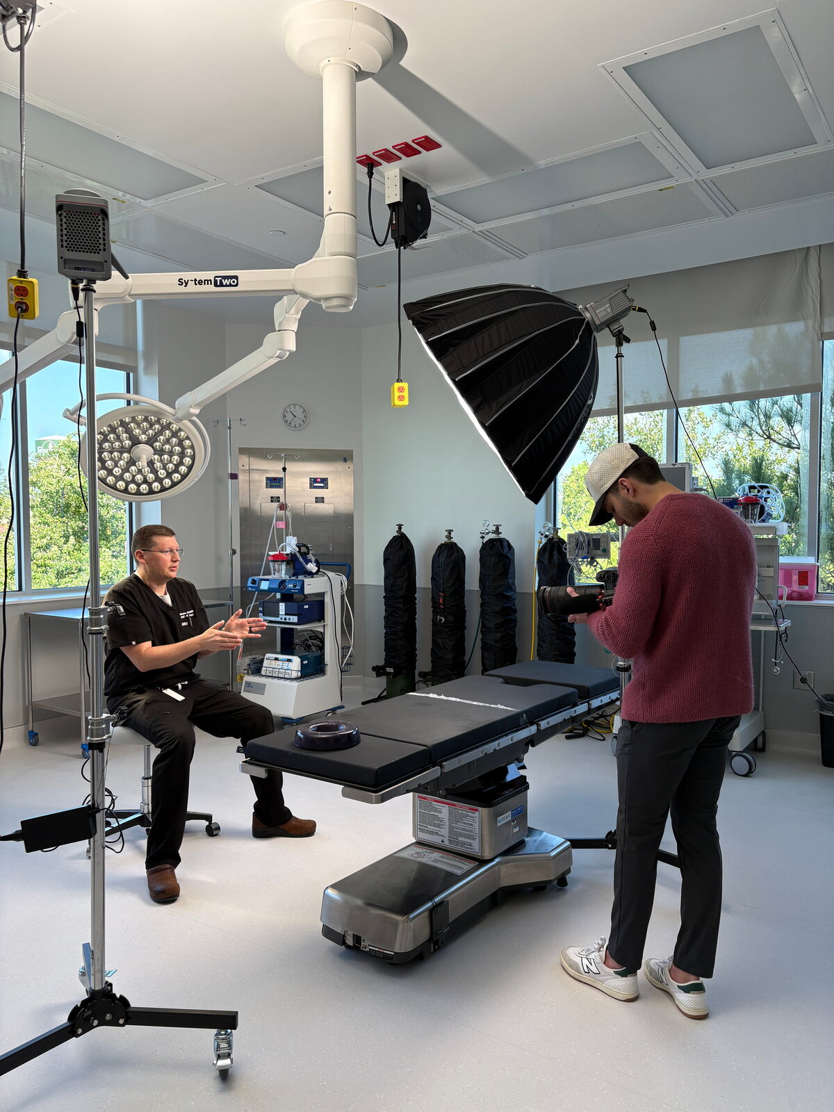 Luma Media crew filming a provider on a shoot day