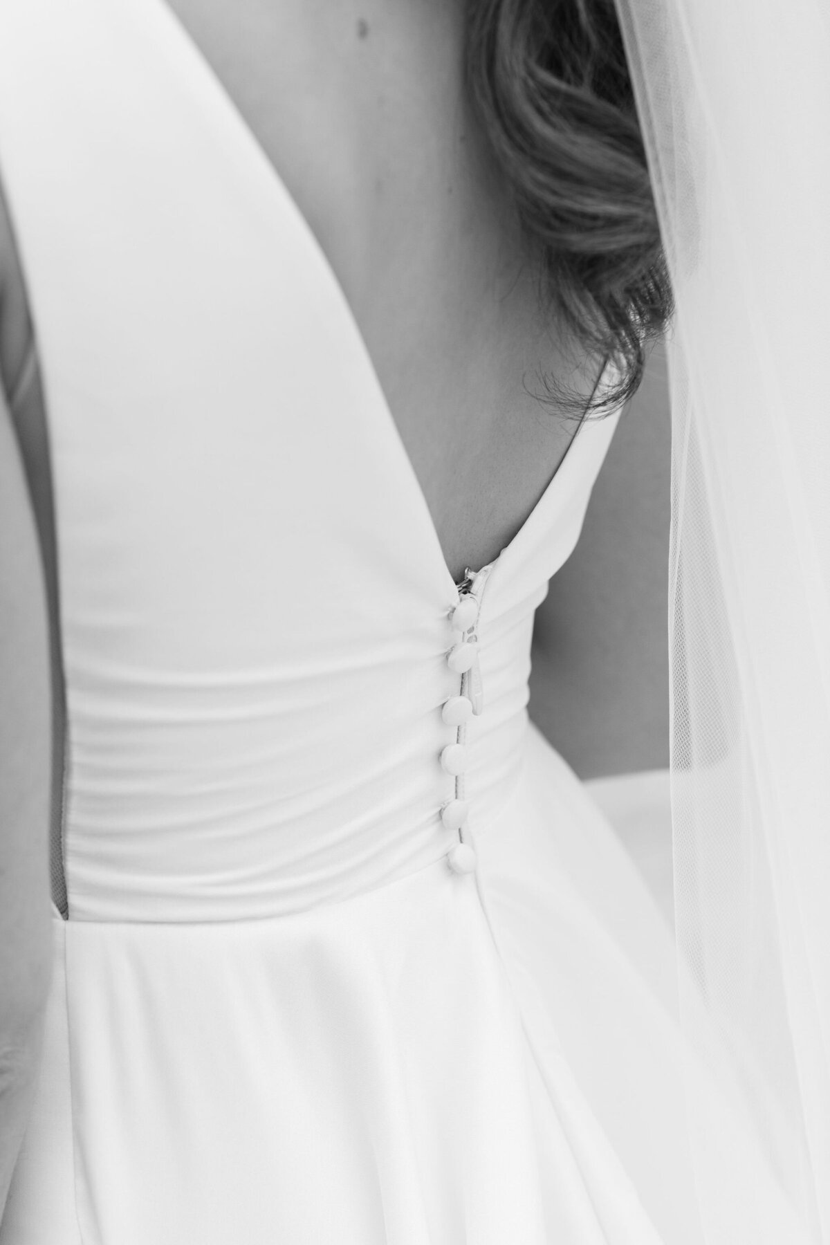 back of wedding dress