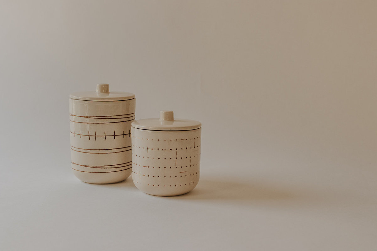 cream minimalist vases