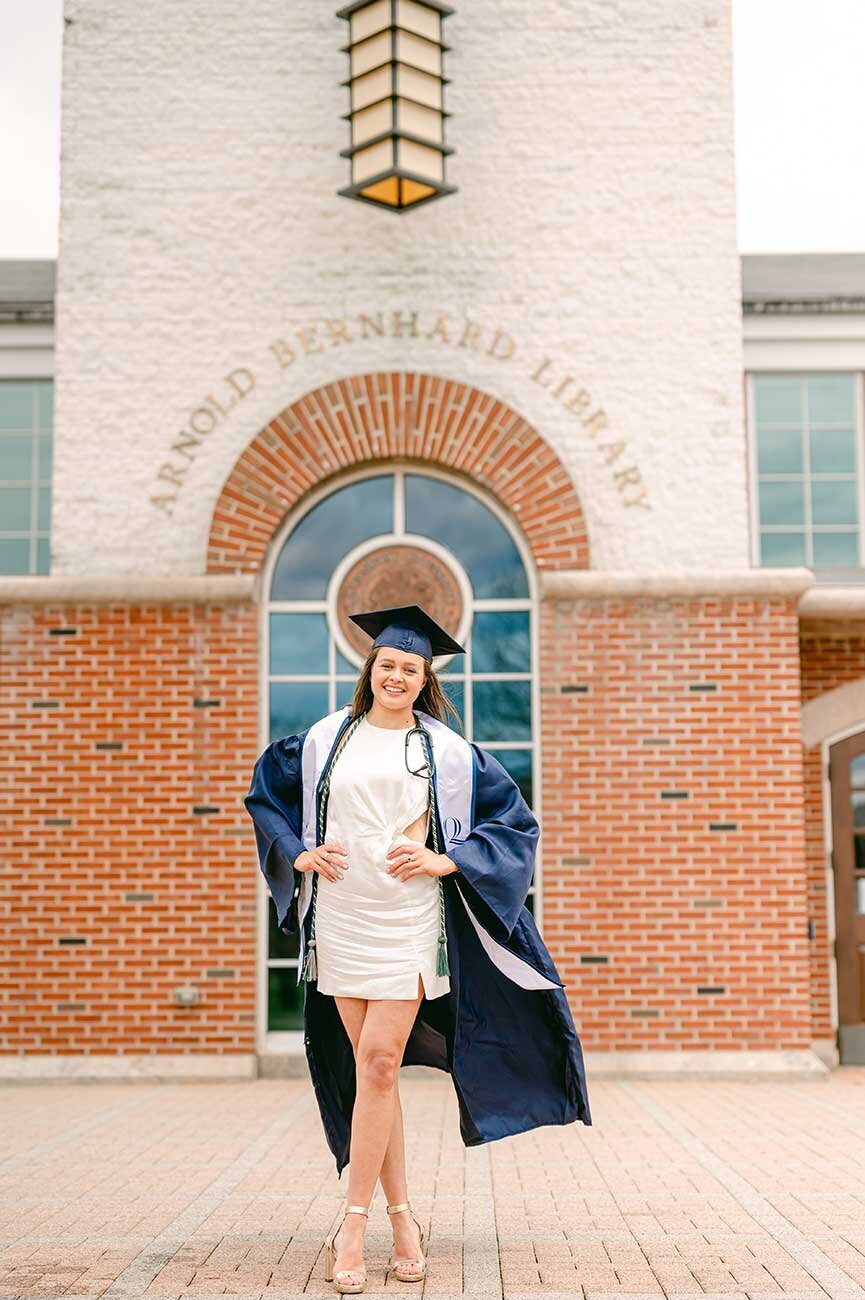 Cap and Gown Photography Quinnipiac University