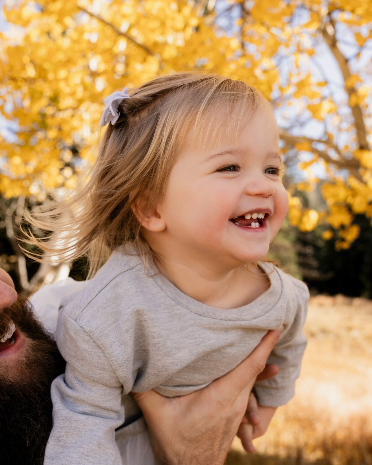 little girl smiling