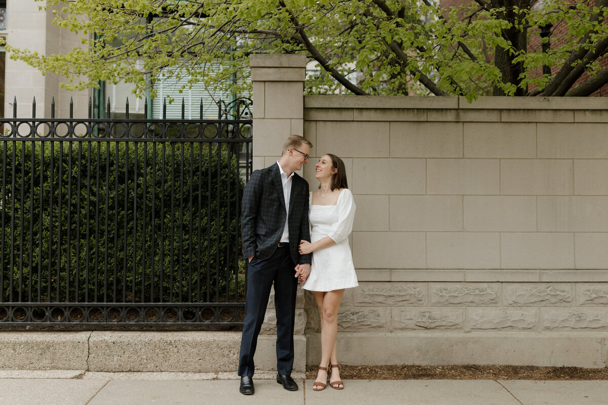 Engagement session Indianapolis romantic outdoor setting