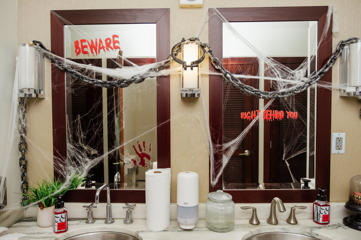 12 - St. Petersburg Halloween Wedding Restroom - Tampa Bay Wedding Planner