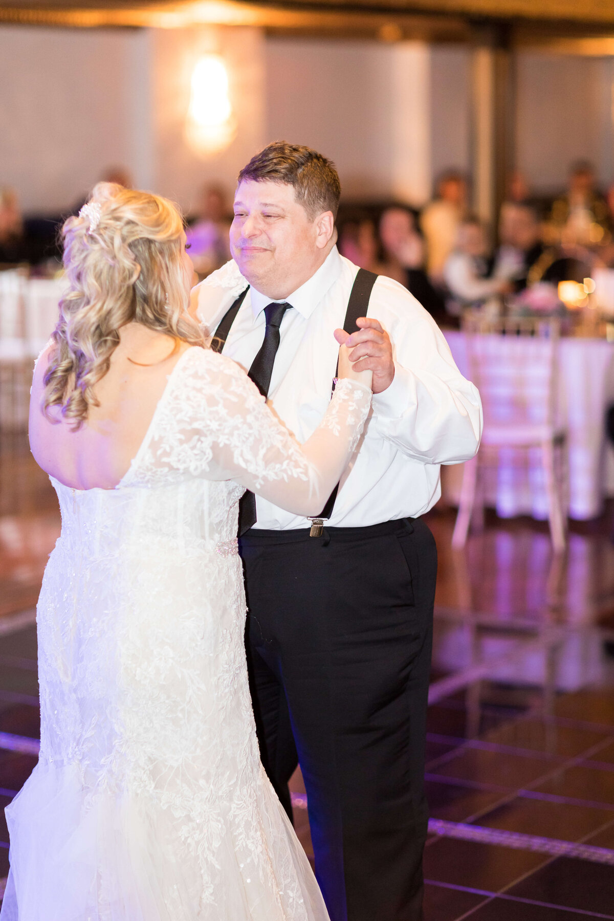 Father and bride dance at  The Gatsby in Shelbyville,KY