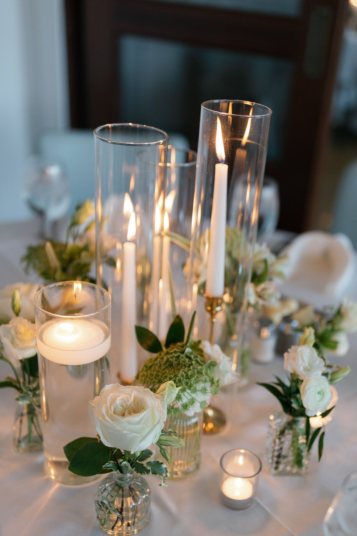 A romantic candle lit wedding at Carolina Homes and Garden
