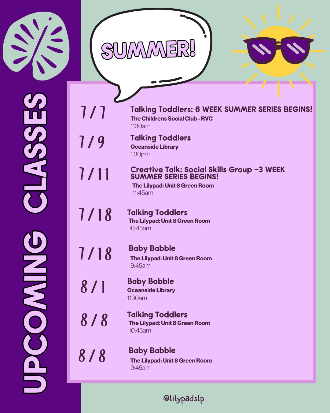 Upcoming Group Classes (3)