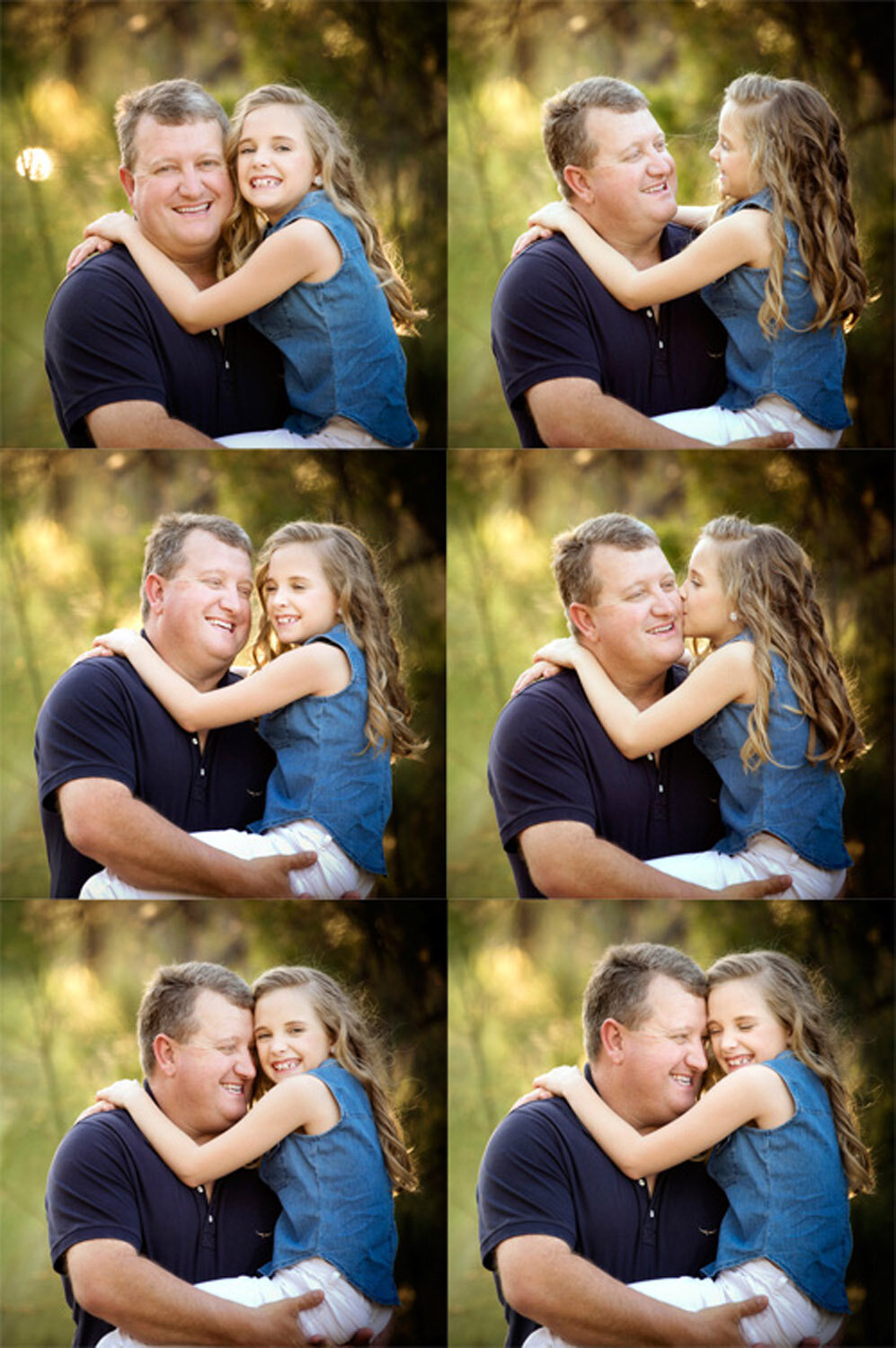 father and daughter multiple images at gardens Emerald, QKD