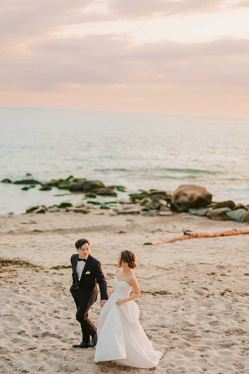 Harkness state park beach wedding photos