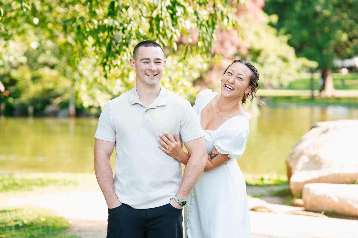 Beacon Hill engagement session in Boston featuring authentic, candid moments of the couple.
