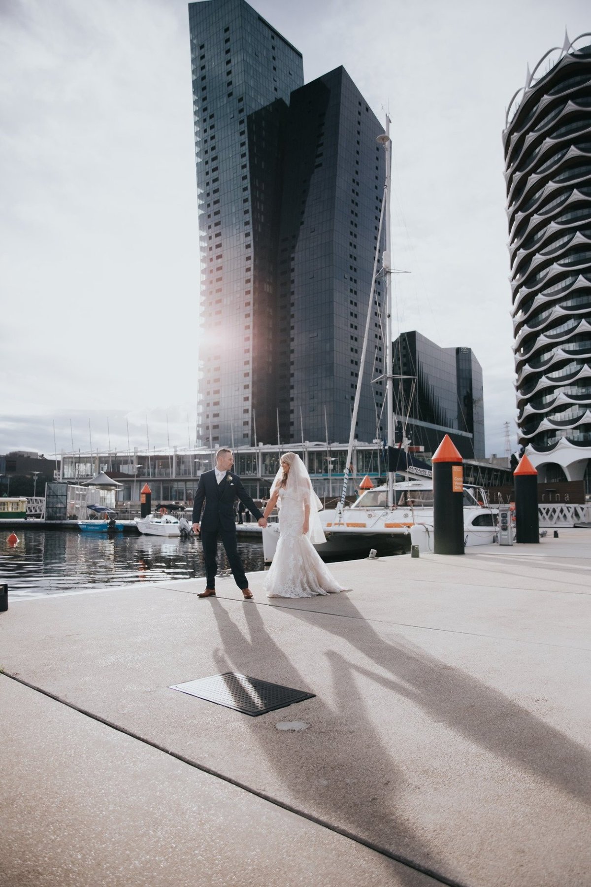 Bridal Portraits Melbourne All Smiles Docklands Wedding Photographer. Sapphire and Stone Photography