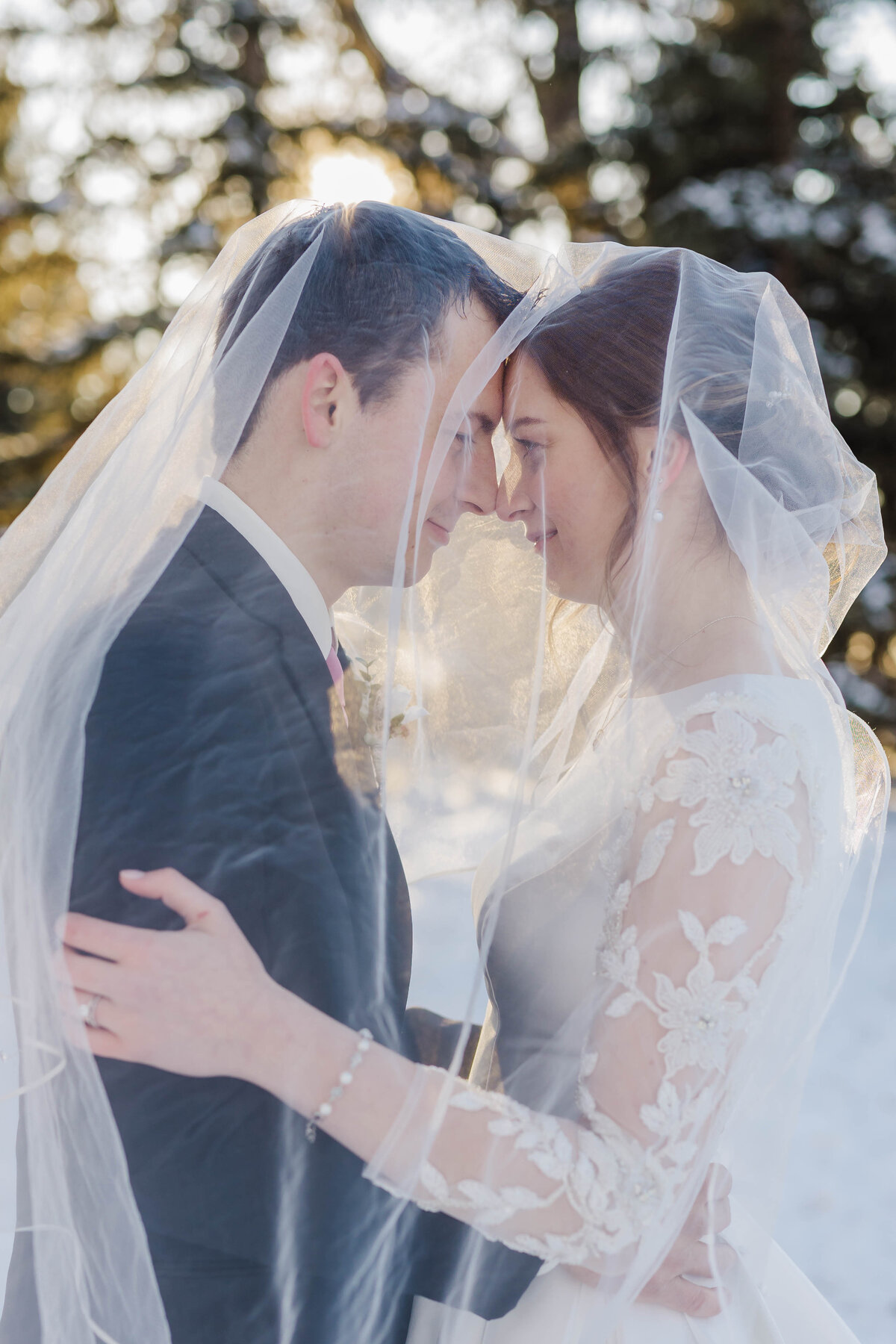 winter wedding parklake alberta
