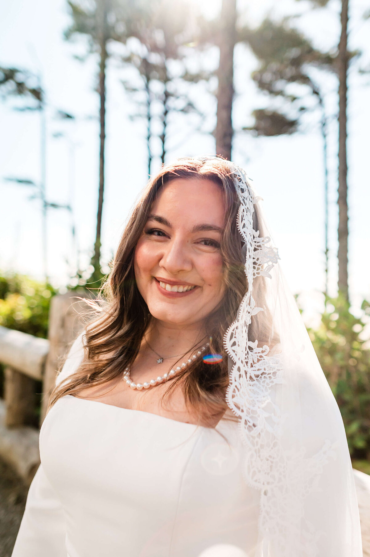 Bride at Seabrook, Washington State Wedding